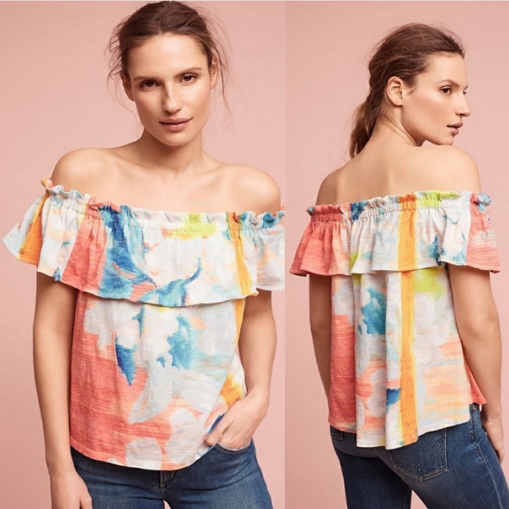 Meadow Rue {Anthropologie} Off the Shoulder Top Small